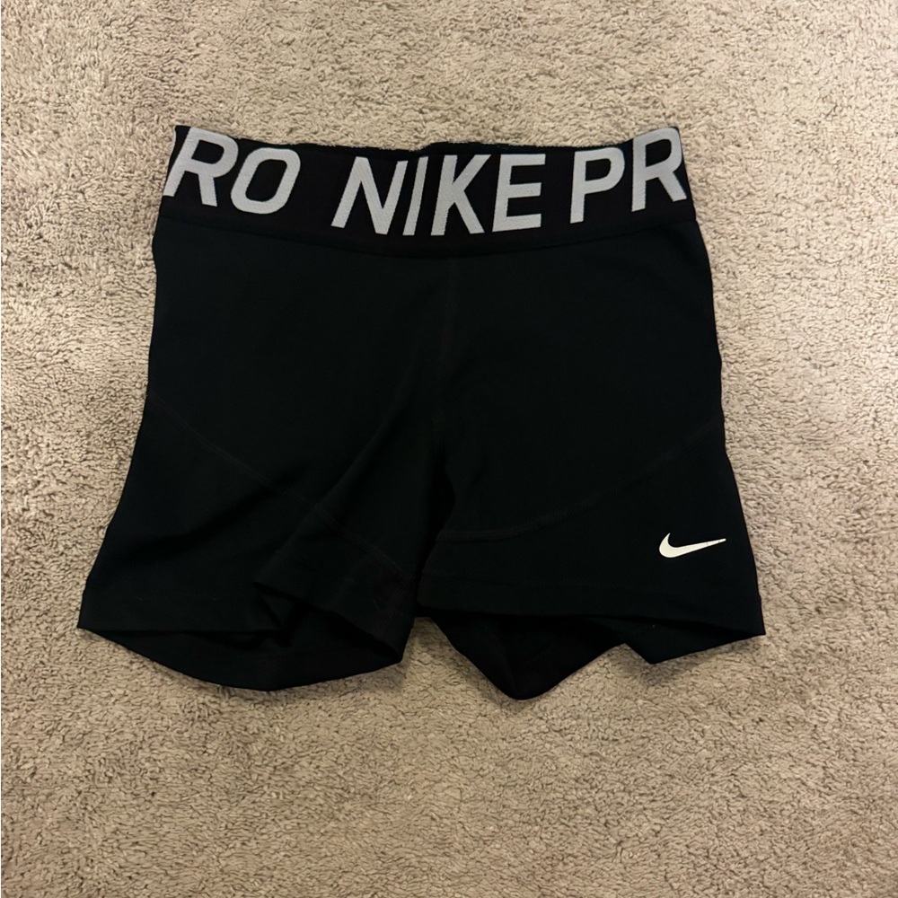 Nike Black Pro Shorts with White Logo